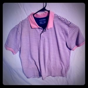 Saddlebred perfect polo pink, blue, white shirt XL